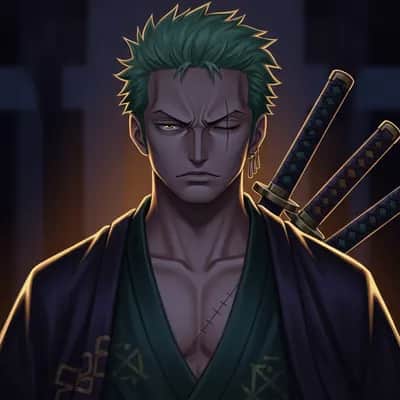 Voz de Espadachim Determinado (Estilo Zoro) — Voz IA para TikTok e YouTube no Vocallab