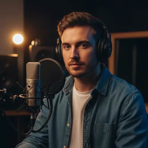 Britische KI-Männerstimme für Erzählung & Storytelling – KI-Stimme für TikTok & YouTube auf Vocallab