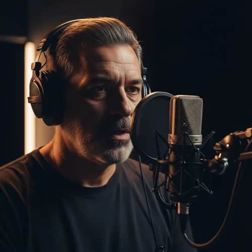 Voix IA Italienne Masculine Grave pour Narration Rapide — Voix IA pour TikTok & YouTube sur Vocallab