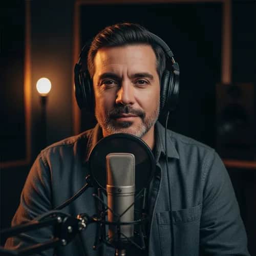 Spanische, klare und freundliche KI-Männerstimme für E-Learning – KI-Stimme für TikTok & YouTube auf Vocallab