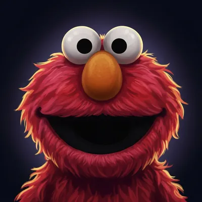 Elmo-Inspired Fictional Red Monster Voice