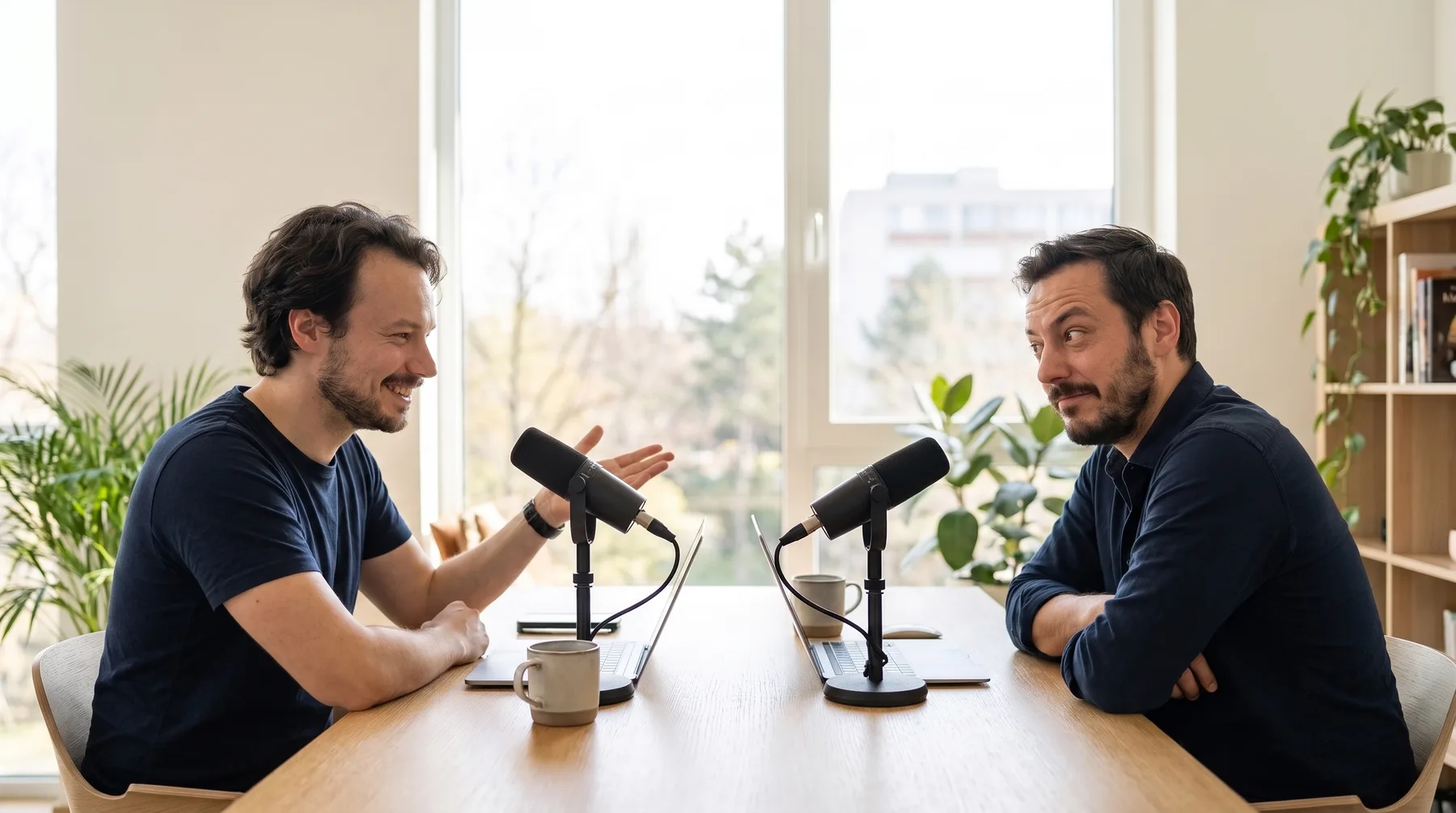 Petr and Ivan recording in the VocalLab studio