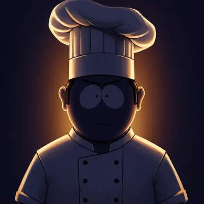 Voix IA Style Chef Cuisinier (Inspiration South Park) — Voix IA pour TikTok & YouTube sur Vocallab