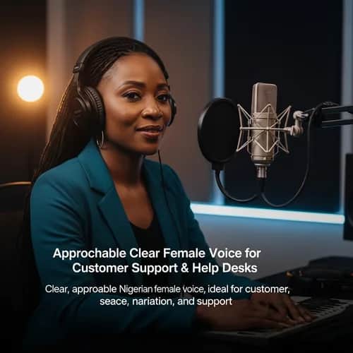 Freundliche & Klare KI-Frauenstimme für Kundenservice & Helpdesk – KI-Stimme für TikTok & YouTube auf Vocallab