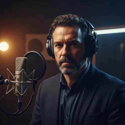 Voz Masculina Británica Autoritaria para Documentales y Contenido Profesional — Voz de IA para TikTok y YouTube en Vocallab