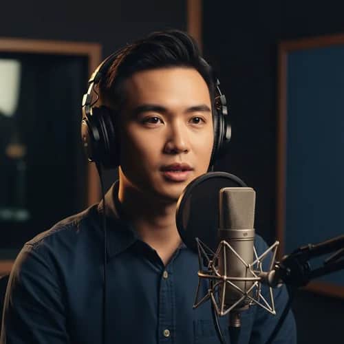 Chinesische, sanfte & klare Männerstimme für Voiceovers & Erzählungen – KI-Stimme für TikTok & YouTube auf Vocallab