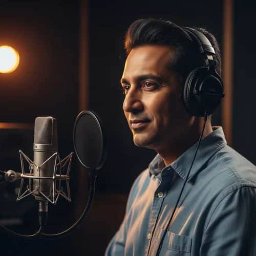 Professionelle indische KI-Stimme für Kundensupport – KI-Stimme für TikTok & YouTube auf Vocallab