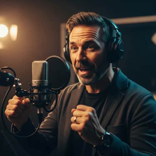 Dynamische KI-Männerstimme für Sprechertexte & Erzählungen – KI-Stimme für TikTok & YouTube auf Vocallab