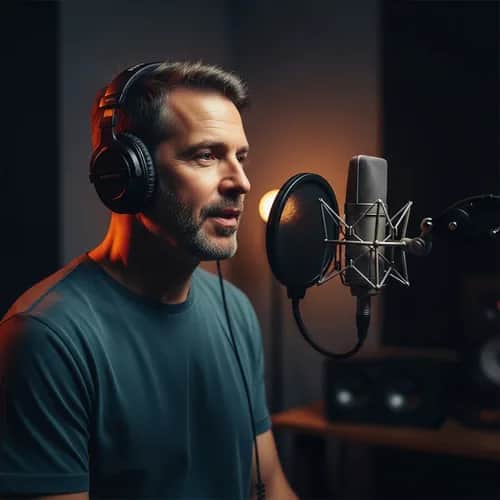 Voix d'Animateur Radio Masculine et Dynamique — Voix IA pour TikTok & YouTube sur Vocallab