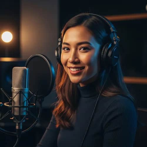 Freundliche, selbstbewusste weibliche Stimme für Kundenservice & Support – KI-Stimme für TikTok & YouTube auf Vocallab