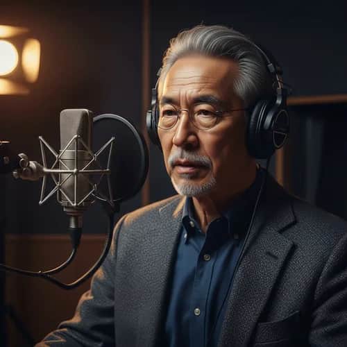 Japanische raue Männerstimme für Voiceovers & Erzählungen – KI-Stimme für TikTok & YouTube auf Vocallab
