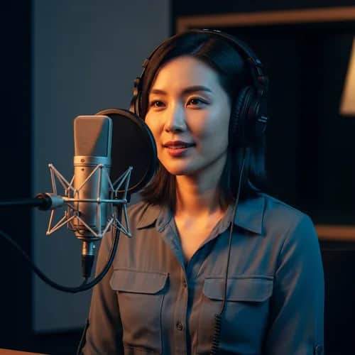 Korean Gentle Female Narration Voice for YouTube — AI voice for TikTok & YouTube on Vocallab