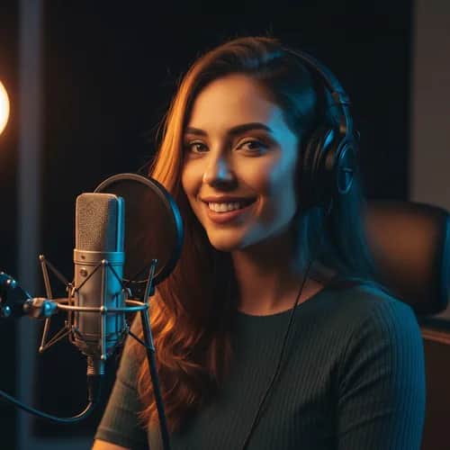 Portugiesische Sanfte, Begeisterte Frauenstimme für Voiceovers & Narration – KI-Stimme für TikTok & YouTube auf Vocallab