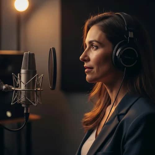 Warme portugiesische KI-Stimme (weiblich) für Schulungen, Tutorials & E-Learning – KI-Stimme für TikTok & YouTube auf Vocallab