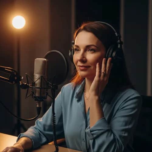 Voz Feminina Russa Calma e Acolhedora para Treinamento, Tutoriais e E-learning — Voz IA para TikTok e YouTube no Vocallab