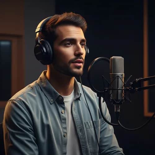Spanische, geschmeidige, klare Männerstimme für Voiceovers & Narration – KI-Stimme für TikTok & YouTube auf Vocallab