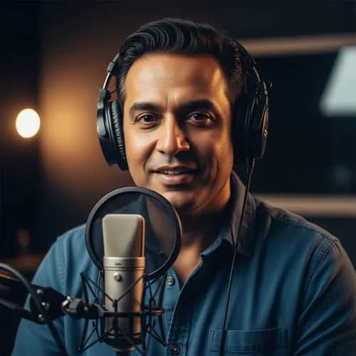 Warm Articulate Indian Male Voice for Customer Support & Help Desks — AI voice for TikTok & YouTube on Vocallab