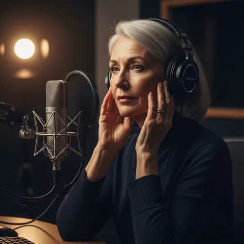 Warm Mature British Female Voice for Narration & Storytelling — AI voice for TikTok & YouTube on Vocallab
