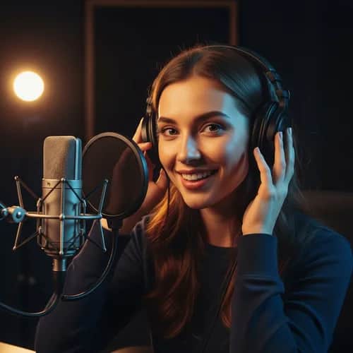 Jugendliche, lebhafte Frauenstimme für Narration & Storytelling – KI-Stimme für TikTok & YouTube auf Vocallab